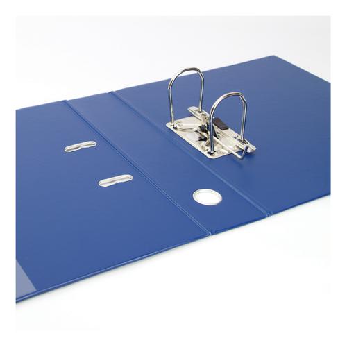 Elba Lever Arch File with Clear PVC Cover 70mm Spine A4 Blue Ref 100082303 [Pack 10] Hamelin