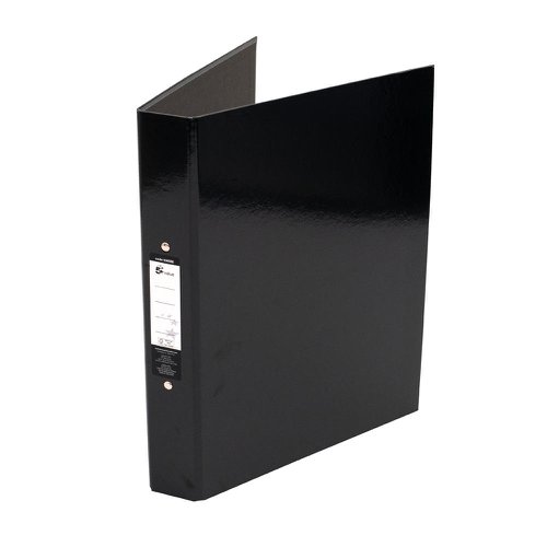 5 Star Value Ringbinder POB 25mm Black [Pack 10]