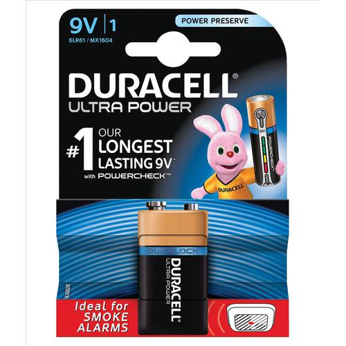 Duracell Ultra Power MX1604 Battery Alkaline 9V Ref 81235531