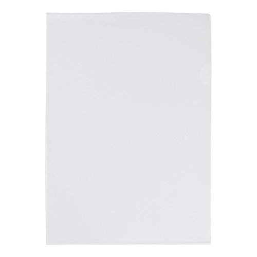 5 Star Value Folder Embossed Cut Flush Polypropylene 80 Micron A4 Clear [Pack 100]