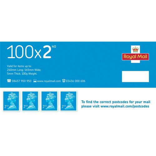 Royal Mail Second Class Stamps [Pack 100]