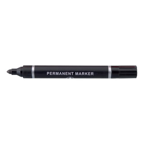 5 Star Value Permanent Marker Bullet Tip 2mm Line Black [Pack 10]