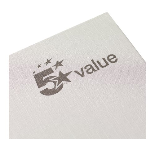 5 Star Value Casebound Notebook 70gsm Ruled 192pp A4 [Pack 5]