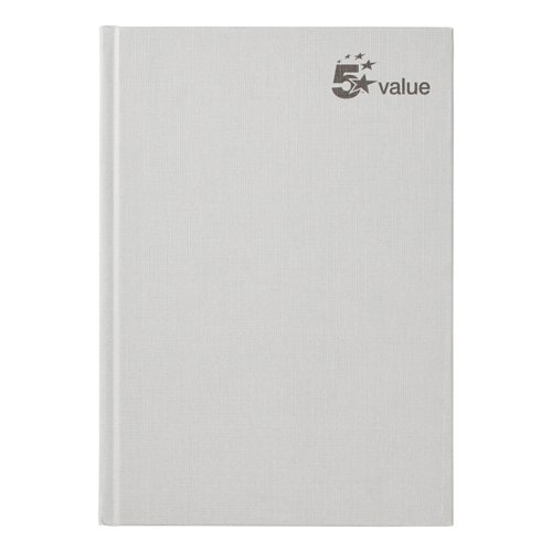 5 Star Value Casebound Notebook 70gsm Ruled 192pp A5 [Pack 5]