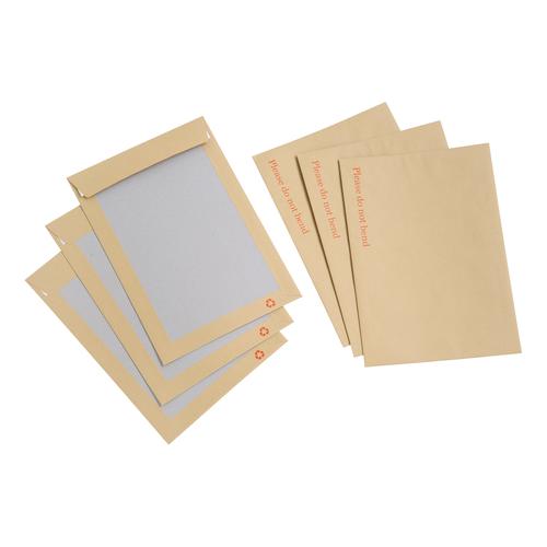 5 Star Value Envelope Recycled Board Back Peel and Seal C4 115gsm Manilla [Pack 125]