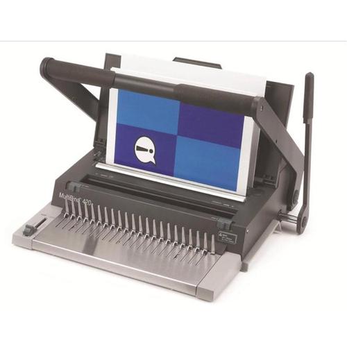 GBC MultiBind 420 Binding Machine Manual Binds Comb Click and Wire Punches 14-20 x80gsm A4 Ref 4400435 664021 Buy online at Office 5Star or contact us Tel 01594 810081 for assistance