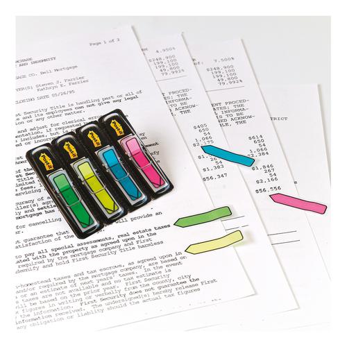 Post-it Index Arrows Repositionable W12xH43mm 4 Bright Colours Ref 684ARR4 [Pack 96] 3M