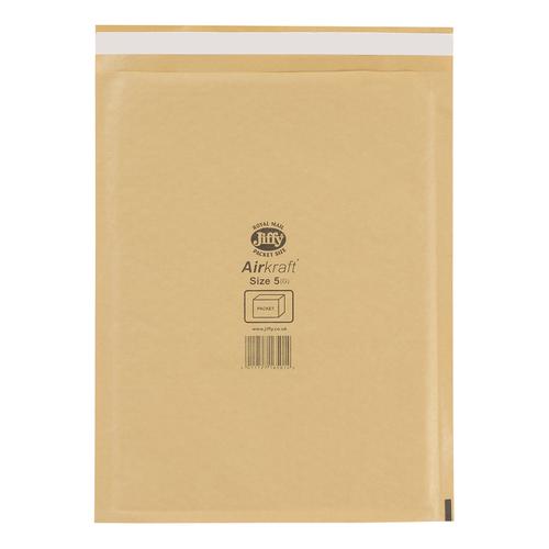 Jiffy Airkraft Bubble Bag Envelopes Size 5 Gold 260x345mm Ref JL-GO-5 [Pack 50]