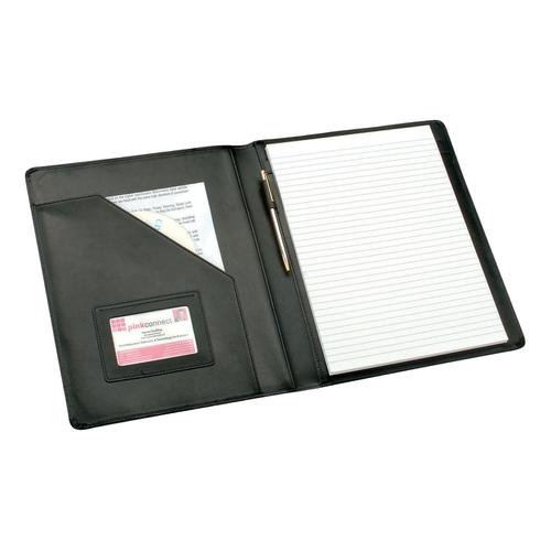 5 Star Elite Executive Conference Folder Genuine Leather Cover Capacity 30mm A4 Black
