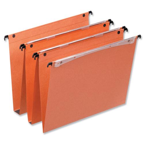 Esselte FSC Orgarex Suspension File Dual Linking Rcyc 30mm Wide-base 120gsm A4 Orange Ref 21633 [Pack 25] 321826 Buy online at Office 5Star or contact us Tel 01594 810081 for assistance