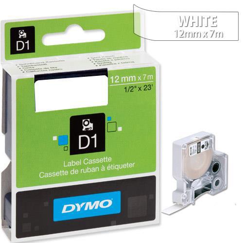 10PK 45020 White on Clear Label Tape Cassette For Dymo D1 Labelmanager 220P 1/2" 