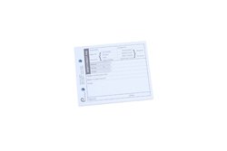 PremierTeam Debit/Credit Pads Accounting Control Slips Pre-Punched 70gsm 102x126mm Blue [Pack 10]