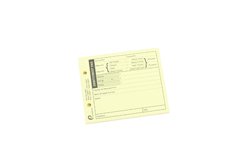 PremierTeam Debit/Credit Pads Accounting Control Slips Pre-Punched 70gsm 102x126mm Yellow [Pack 10]