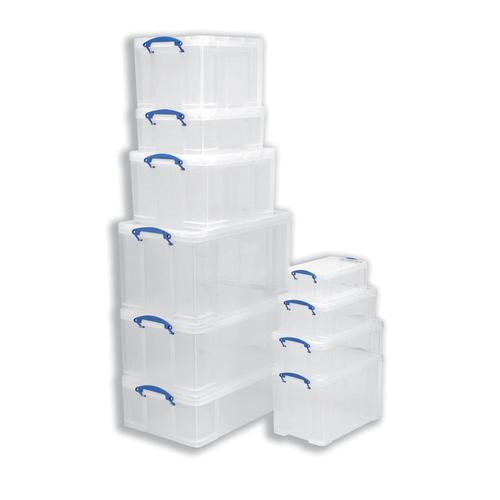 Really Useful Storage Box Plastic Lightweight Robust Stackable 5Litre W200xD340xH125mm Clear Ref 5C-PK3 4051941 Buy online at Office 5Star or contact us Tel 01594 810081 for assistance