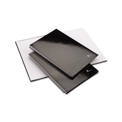 PremierTeam FSC Spiral Bound Hard Cover Notebook 80gsm Ruled with Margin Perf 140pp A5 Black [Pack 10]