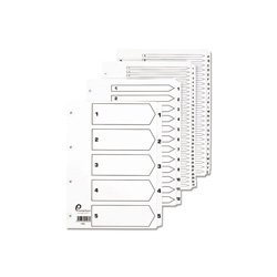 PremierTeam Index A-Z 26-Part Multipunched Mylar Tabs A4 White