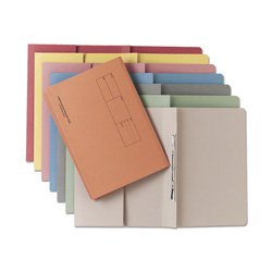 PremierTeam Full Flap Single Pocket Wallet Folder with Clips Foolscap Blue [Pack 25]