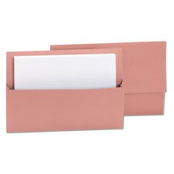 PremierTeam Half Flap Single Pocket Wallet Folder Foolscap Pink [Pack 50]