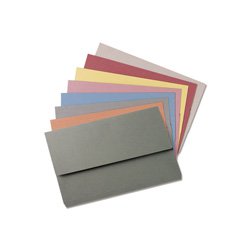 PremierTeam Half Flap Single Pocket Wallet Folder Foolscap Red [Pack 50]