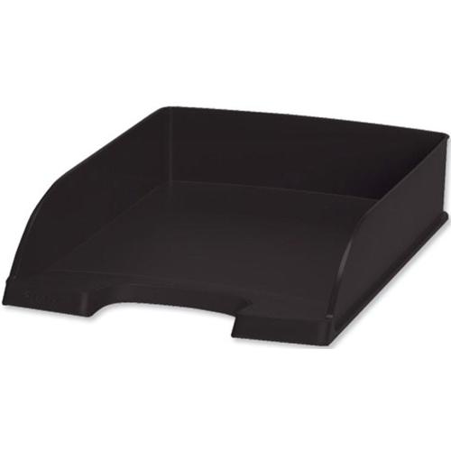 Leitz Letter Tray Robust Polystyrene High Sided with Extra Label Space Black Ref 52270095