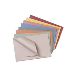 PremierTeam Full Flap Single Pocket Wallet Folder Foolscap Blue [Pack 50]