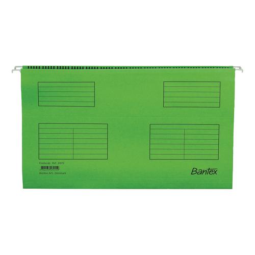 Bantex Flex Suspension File Kraft V-Base 15mm 220gsm Foolscap Green Ref 100331441 [Pack 25]