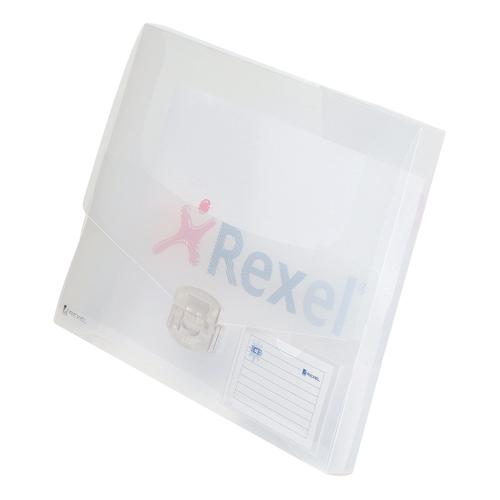 Rexel Ice Document Box Polypropylene 40mm A4 Translucent Clear Ref 2102029 [Pack 10]