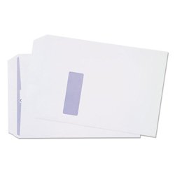PremierTeam C4 Pocket Envelope Window Printed Interior Self-Seal 100gsm 324x229mm White [Pack 250]
