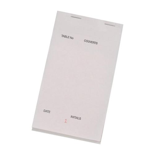 Triplicate Service Pad Numbered 1-50 1 Leaf White 2 Leaves Coloured 95x165mm [Pack 50]