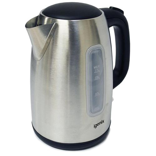 Igenix Kettle Cordless 2200W 1.7 Litre Brushed Stainless Steel Ref IG7251
