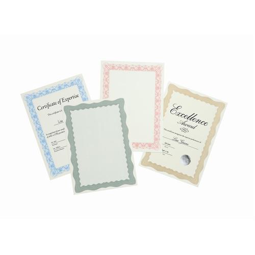 Certificate Papers with Foil Seals 90gsm A4 Blue Reflex [30 Sheets]