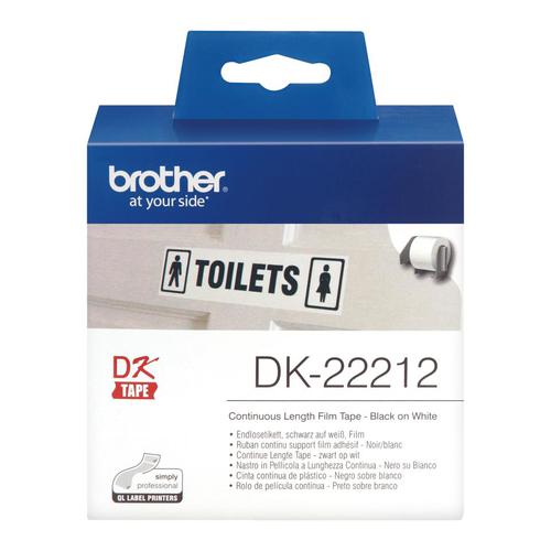 Brother Label Continuous Film 62mmx15.24m White Ref DK22212 Brother