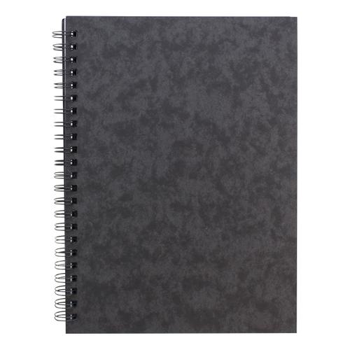Notebook Sidebound Twin Wire 80gsm Ruled & Perforated 120pp A5 Black [Pack 10] The OT Group