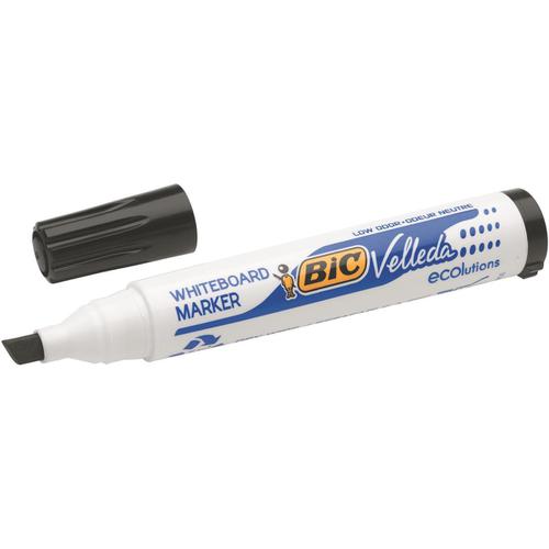 Bic Velleda Marker W/bd Dry-wipe 1751 Large Chisel Tip 3.7-5.5mm Line Width Black Ref 904946 [Pack 12] Bic