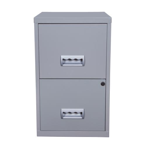 Filing Cabinet Steel 2 Drawer A4 400x400x660mm Ref 595000