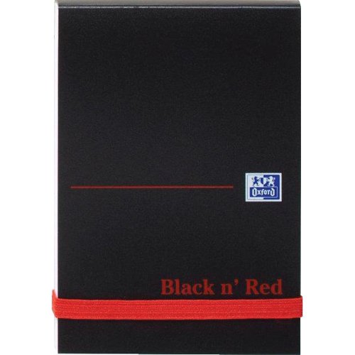 Black n Red Notebook Poly Casebound 90gsm Plain 192pg A7 Ref 100080540 [Pack 10]