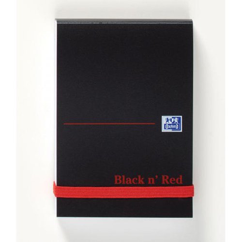 Black n Red Notebook Poly Casebound 90gsm Plain 192pg A7 Ref 100080540 [Pack 10]