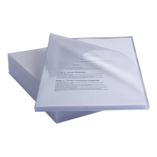 Rexel Anti Slip Folders Cut Flush Polypropylene High Grip 150micron Clear Ref 2102211 [Pack 25] ACCO Brands