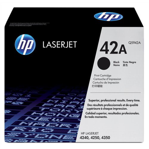 HP 42A Laser Toner Cartridge Black Ref Q5942A [Each]