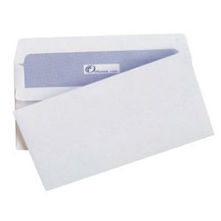 PremierTeam DL Wallet Envelope Printed Security Interior Peel & Stick 120gsm 110x220mm White [Pack 500]