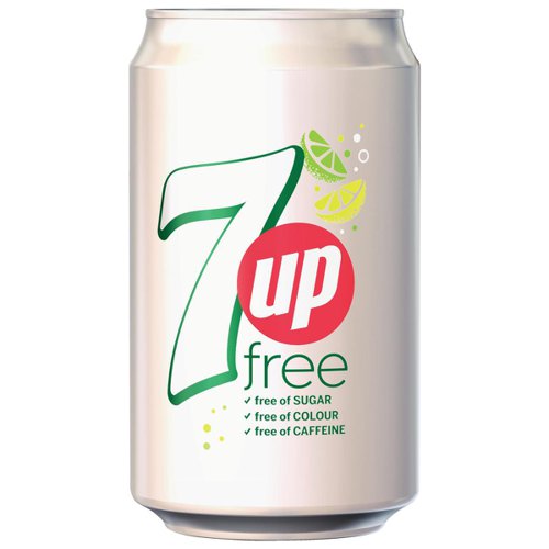 7UP Free Lemon and Lime Soft Drink Can 330ml Ref 203389 [Pack 24]