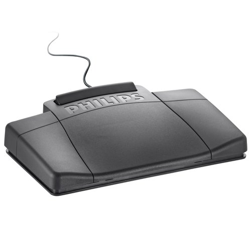 Philips 2210 Foot Control Ergonomic Slim [for Dictation Transcription Kits 720 725 730] Ref LFH2210