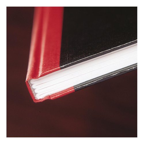 Black n Red Notebook Casebound 90gsm Ruled Recycled 192pp A4 Ref 100080530 [Pack 5]