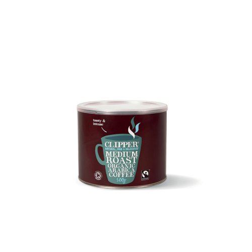 Clipper Fairtrade Instant Coffee Organic Granules Freeze Dried Tin 500g Ref A06762  830305