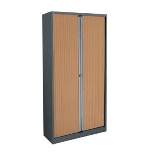 Trexus by Bisley Side Opening Tambour Cupboard inc 4Sh 1000x470x1970-1985mm Slv/Bch Ref WTB1019/4S.BC