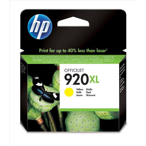 Hewlett Packard [HP] No.920XL Inkjet Cartridge High Yield Page Life 700pp 6ml Yellow Ref CD974AE