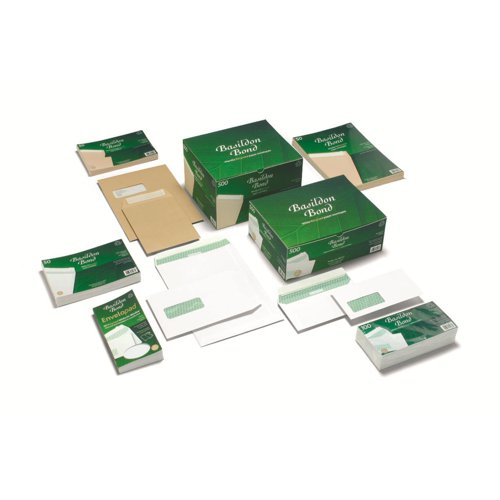 Basildon Bond Envelopes FSC Recycled Pocket P&S Window 120gsm C4 White Ref K80121 [Pack 250]