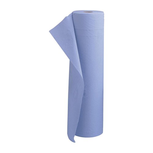 5 Star Facilities Hygiene Roll 20 Inch Width 100 Percent Recycled 2-ply 130 Sheets W500xL457mm 40m Blue