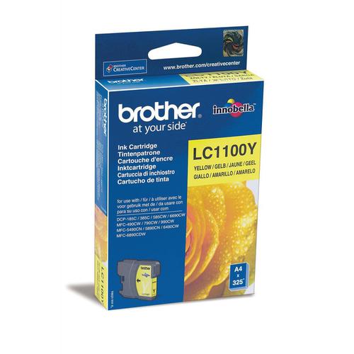 Brother Inkjet Cartridge Page Life 325pp Yellow Ref LC1100Y Brother