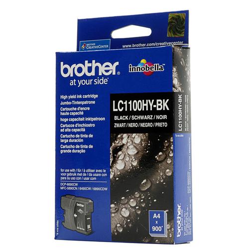 Brother Inkjet Cartridge High Yield Page Life 900pp Black Ref LC1100HYBK Brother
